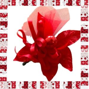 Vintage Red Christmas Corsage